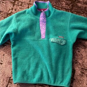 Stunning Vintage teal/purple Patagonia pullover